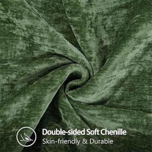 Christmas Chenille Soft Throw Pillow Covers 18x18 Set of 2, - Picture 2 of 7